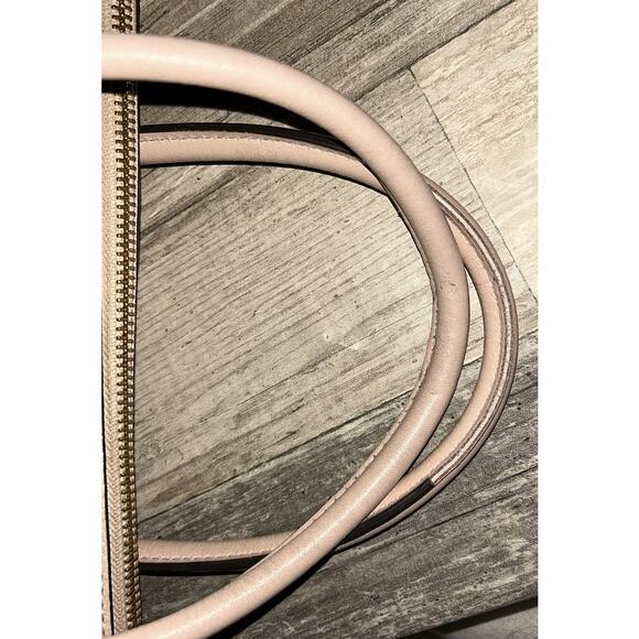 Michael Kors Mercer Large Pebbled Leather Light Pink Belted Satchel - Picture 11 of 11